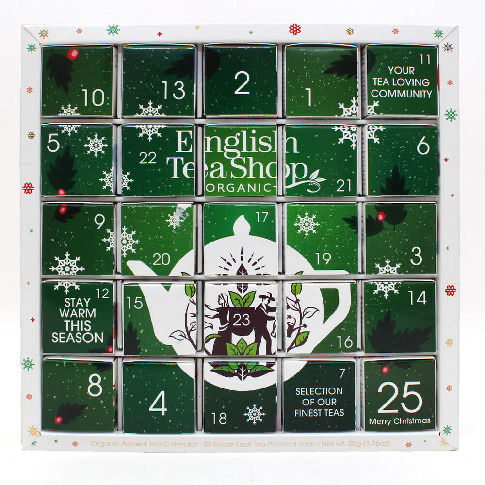 Holiday Advent Calendar Green Triangle English Tea Shop