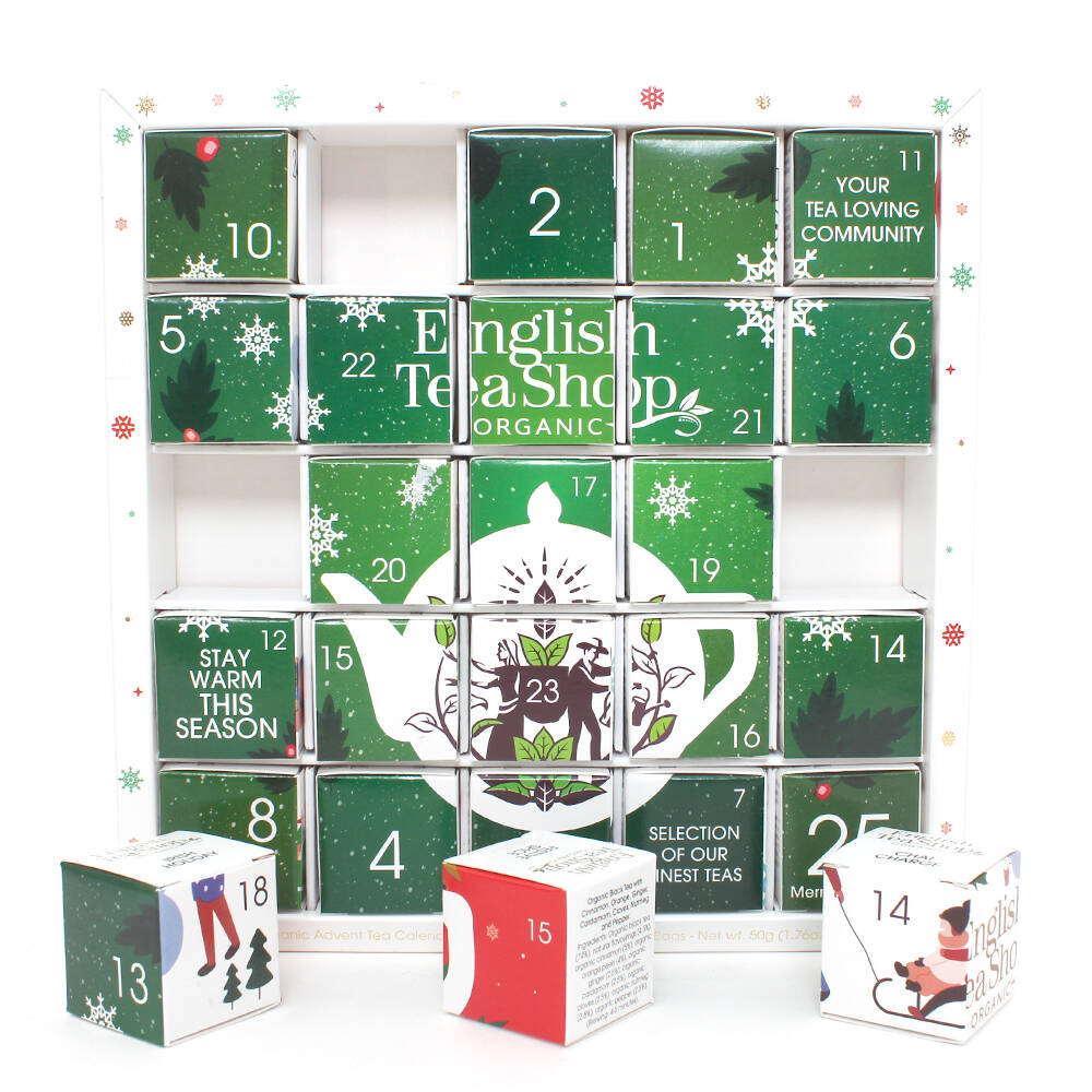 Green Advent Calendar Puzzle, Tea Gift English Tea Shop