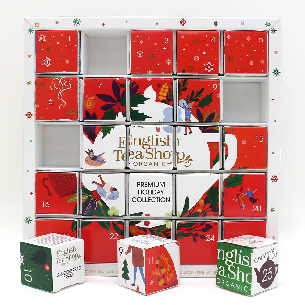 Red Advent Calendar Puzzle, Tea Gift English Tea Shop